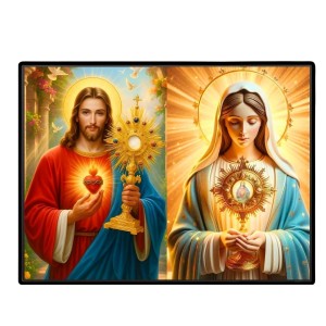 Jesus Christ - Our Lady Of Sorrows Laminated Photo - 11x13 Inches, Divine Blessings For Home & Office And Temple Decoration (F16296)