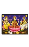 Lord Ganesha Maa Laxmi Sarswati Laminated Photo - 11x13 Inches, Divine Blessings For Home & Office And Temple Decoration (F16126)