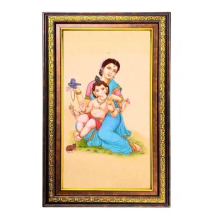 Goddess Parvathi With Ganesha Digital Golden Balck Color Photo Frame | Hindu Religious Wall Decor | 16x22 Inches - Inspirational Wall Art For Office, Home Decor - Ideal Spiritual Gift (F16887) Goddess Parvathi With Ganesha Digital Golden Balck Color Photo Frame | Hindu Religious Wall Decor | 16x22 Inches - Inspirational Wall Art For Office, Home Decor - Ideal Spiritual Gift (F16887)
