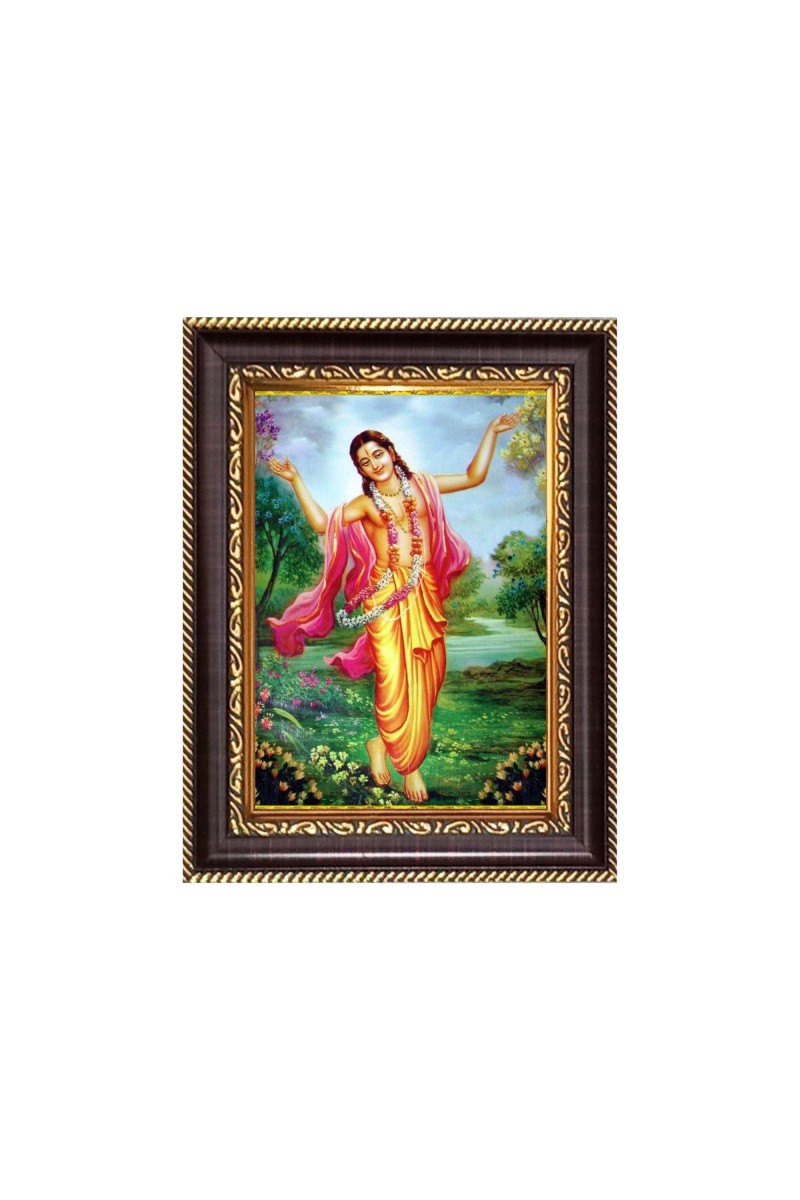 Sri Chaitannya Digital Print Photo 8.7x10.7 inches - Vibrant Religious Wall Art for Home or Office Decor.