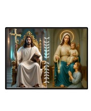 Jesus Lady Of FatimaLaminated Photo - 11x13 Inches, Divine Blessings For Home & Office And Temple Decoration (F16218)