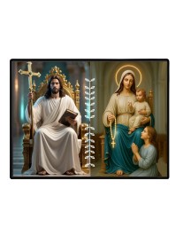Jesus Lady Of FatimaLaminated Photo - 11x13 Inches, Divine Blessings For Home & Office And Temple Decoration (F16218)