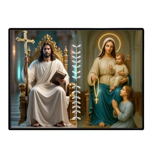 Jesus Lady Of FatimaLaminated Photo - 11x13 Inches, Divine Blessings For Home & Office And Temple Decoration (F16218)