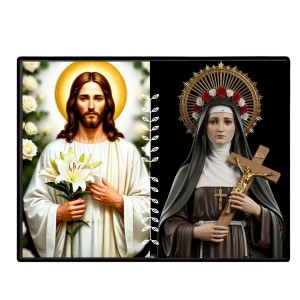 Jesus Christ - St. Therese Of Lisieux Laminated Photo - 7x9 Inches, Divine Blessings For Home & Office And Temple Decoration (F16249)