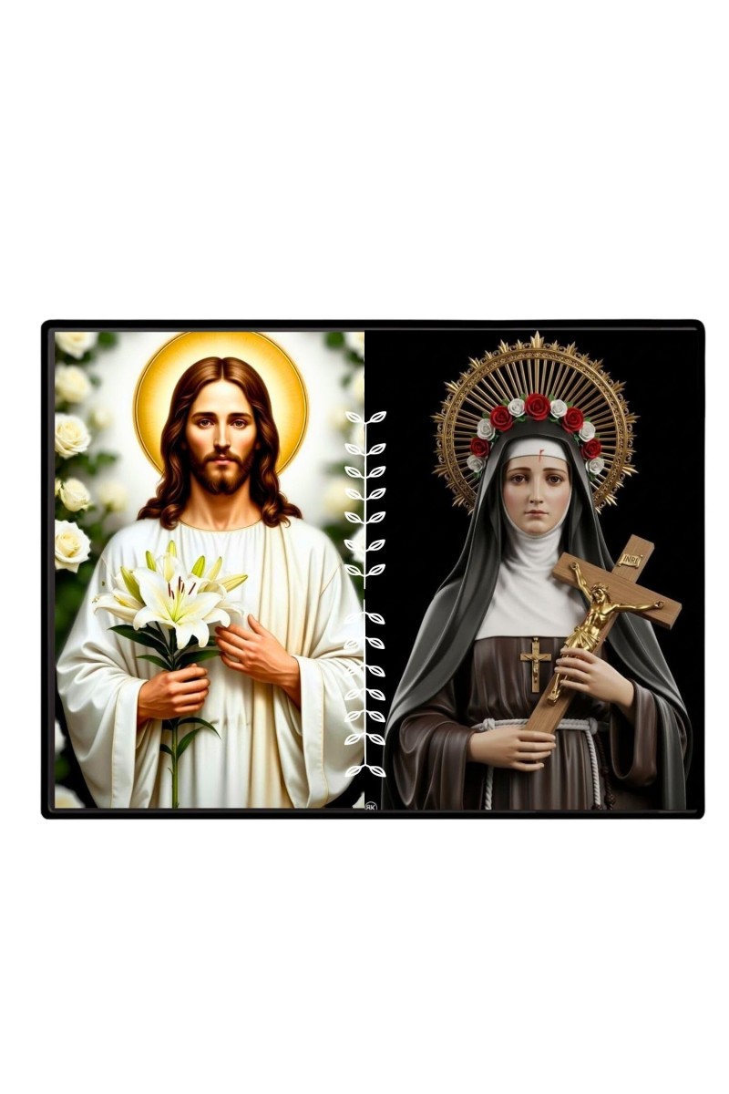 Jesus Christ - St. Therese Of Lisieux Laminated Photo - 11x13 Inches, Divine Blessings For Home & Office And Temple Decoration (F16249)