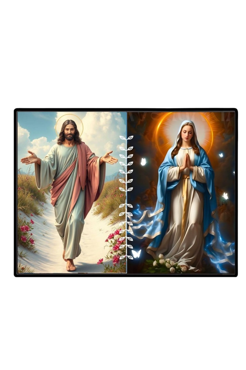 Jesus Mother Virgin Mary Laminated Photo - 5x7 Inches, Divine Blessings For Home & Office And Temple Decoration (F16236)