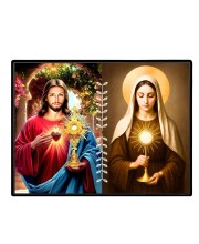 Jesus Christ - Our Lady Of Sorrows Laminated Photo - 11x13 Inches, Divine Blessings For Home & Office And Temple Decoration (F16294)
