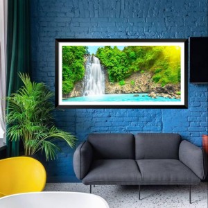 Nature Landscape Floating Frame Scenery Digital Print - (I5823) - 12x24 inch Modern Nature Wall Art for Living Room, Bedroom, Office, Hotels, Drawing Room