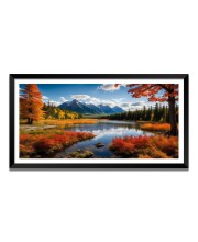 Nature Landscape Floating Frame Scenery Digital Print - (I5854) - 12x24 inch Modern Nature Wall Art for Living Room, Bedroom, Office, Hotels, Drawing Room