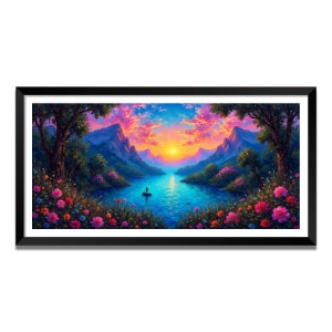 Nature Landscape Floating Frame Scenery Digital Print - (I5833) - 24x36 inch Modern Nature Wall Art for Living Room, Bedroom, Office, Hotels, Drawing Room Nature Landscape Floating Frame Scenery Digital Print - (I5833) - 24x36 inch Modern Nature Wall Art for Living Room, Bedroom, Office, Hotels, Drawing Room