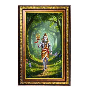 Lord Shiva Digital Golden Balck Color Photo Frame | Hindu Religious Wall Decor | 10x16 Inches - Inspirational Wall Art For Office, Home Decor - Ideal Spiritual Gift (F16545) Lord Shiva Digital Golden Balck Color Photo Frame | Hindu Religious Wall Decor | 10x16 Inches - Inspirational Wall Art For Office, Home Decor - Ideal Spiritual Gift (F16545)