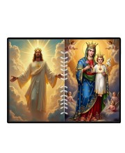 Jesus Blessed Virgin Mary Laminated Photo - 11x13 Inches, Divine Blessings For Home & Office And Temple Decoration (F16238)