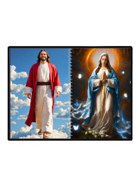 Jesus Christ-Our Lady Of Grace Laminated Photo - 7x9 Inches, Divine Blessings For Home & Office And Temple Decoration (F16391)
