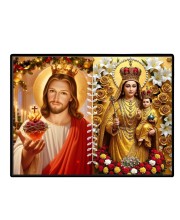 Jesus Lady Of Velankanni Laminated Photo - 11x13 Inches, Divine Blessings For Home & Office And Temple Decoration (F16198)