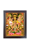 Hitech Sales Shri Laxmi Devi, Ganesha Ji & Ma Saraswati Devi Photo Frame for Pooja Room, Temple Decor, Home Decoration and Gift