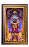 Lord Jagannath Digital Golden Balck Color Photo Frame | Hindu Religious Wall Decor | 16x22 Inches - Inspirational Wall Art For Office, Home Decor - Ideal Spiritual Gift (F16823)