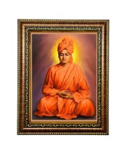 HI Tech Sale Swami Vivekananda picture frame photo for puja wall art portrait image spiritual framed home decor guru divine (10 x 12)