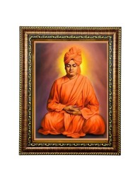 HI Tech Sale Swami Vivekananda picture frame photo for puja wall art portrait image spiritual framed home decor guru divine (8 x 10)