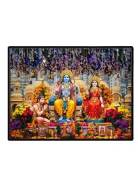 Lord RamSiya Laxman Laminated Photo - 7x9 Inches, Divine Blessings For Home & Office And Temple Decoration (F16113)