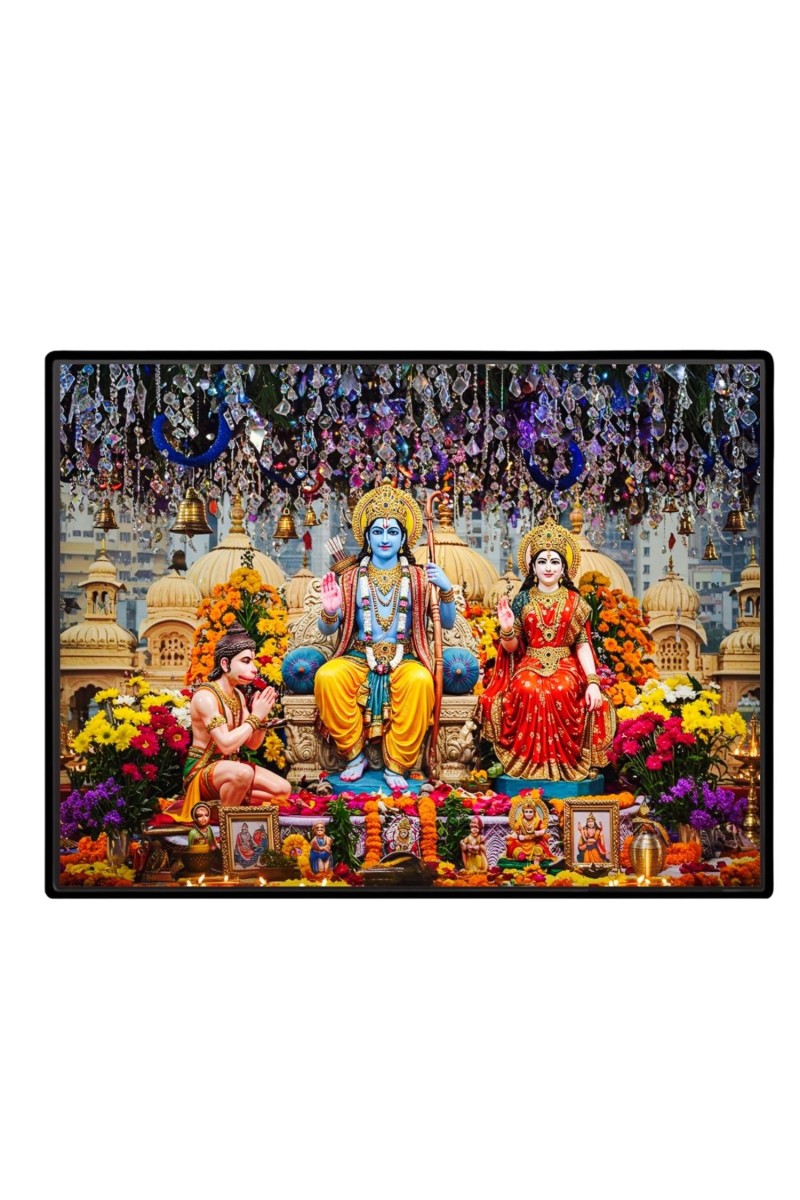 Lord RamSiya Laxman Laminated Photo - 9x11 Inches, Divine Blessings For Home & Office And Temple Decoration (F16113)