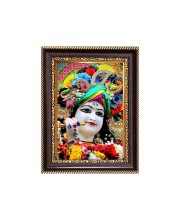 Sri Krishna with flute Digital Print Photo 10.7x12.7 inches - Vibrant Religious Wall Art for Home or Office Decor.