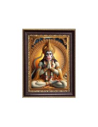 Sri Hanuman Digital Print Photo 10.7x12.7 inches - Vibrant Religious Wall Art for Home or Office Decor.