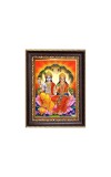 Ma Lakshmi and Sri Narayan Digital Print Photo 10.7x12.7 inches - Vibrant Religious Wall Art for Home or Office Decor.