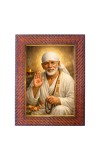 Lord Sai Baba Photo Frame 10x14 Inch Religious Wall & Table Decor Frame | Lord Sai Baba Spiritual Photo Frame For Home, Temple & Office | Decorative Hindu God & Goddess Frame (Pack Of 1) (F18283)