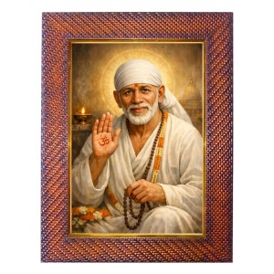 Lord Sai Baba Photo Frame 10x14 Inch Religious Wall & Table Decor Frame | Lord Sai Baba Spiritual Photo Frame For Home, Temple & Office | Decorative Hindu God & Goddess Frame (Pack Of 1) (F18283) Lord Sai Baba Photo Frame 10x14 Inch Religious Wall & Table Decor Frame | Lord Sai Baba Spiritual Photo Frame For Home, Temple & Office | Decorative Hindu God & Goddess Frame (Pack Of 1) (F18283)