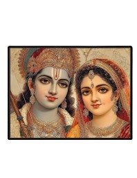 Lord RadhaKrishna Laminated Photo - 11x13 Inches, Divine Blessings For Home & Office And Temple Decoration (F16081)
