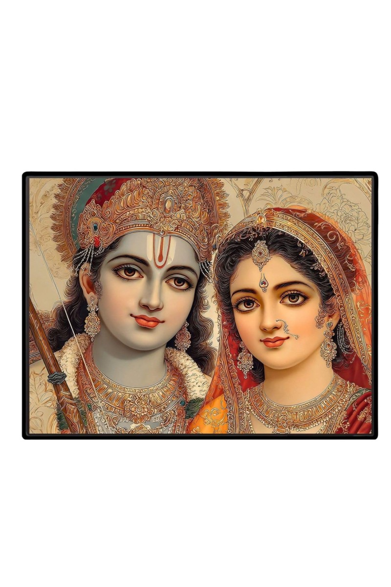 Lord RadhaKrishna Laminated Photo - 7x9 Inches, Divine Blessings For Home & Office And Temple Decoration (F16081)