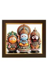 Hitech Sales Lord Jagannath Balaram Subhadra Mandala theam 3D look ai Photo 12X10 inch Frame for home office Room decor Gift
