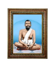 HiTech Sales Sri Sri Ramakrishna Paramahamsadeb Painting for Living Room, Home Decor, Bedroom, Office with PVC Frame & Front Face - Glass (10 x 8 in)