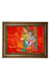 HiTech Sales Lord Krishna and Maiya Yashoda photo frame wall art deity for Office, Wall/Table, Study room & living room, gifts | PVC Frame & Front Face - Glass (10 x 8)
