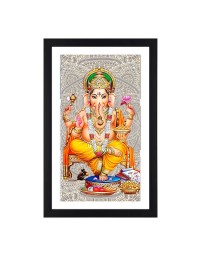 Lord Ganesh Colored Photo| Devotional wall art |Ideal for Home or Office Decor or Puja room