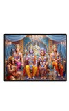 Lord RamSiya Laminated Photo - 9x11 Inches, Divine Blessings For Home & Office And Temple Decoration (F16078)
