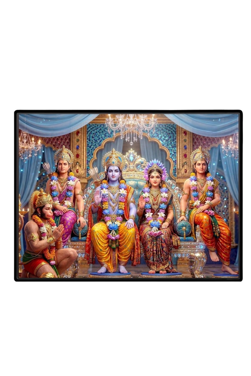 Lord RamSiya Laminated Photo - 9x11 Inches, Divine Blessings For Home & Office And Temple Decoration (F16078)