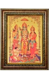 HI Tech Sales Hindu God Ram DarbarGolden Plated Photo With Frame for Pooja and Wall Décor Photo Frame (size 10 inch X 13 inch)