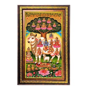 Kamadhenu Digital Golden Balck Color Photo Frame | Hindu Religious Wall Decor | 16x22 Inches - Inspirational Wall Art For Office, Home Decor - Ideal Spiritual Gift (F16788) Kamadhenu Digital Golden Balck Color Photo Frame | Hindu Religious Wall Decor | 16x22 Inches - Inspirational Wall Art For Office, Home Decor - Ideal Spiritual Gift (F16788)