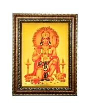 Hitech Sales Lord Sri Hanuman ji Bajarangbali mahabali gold plated Photo