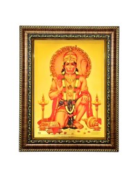 Hitech Sales Lord Sri Hanuman ji Bajarangbali mahabali gold plated Photo