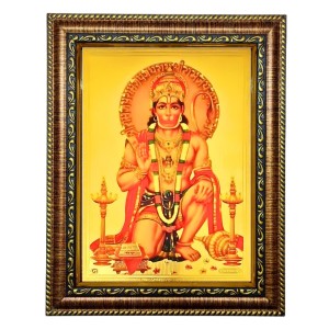 Hitech Sales Lord Sri Hanuman ji Bajarangbali mahabali gold plated Photo Hitech Sales Lord Sri Hanuman ji Bajarangbali mahabali gold plated Photo