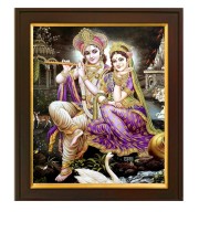 HI Tech Sales Radha Krishna Painting with Frame,Radha Krishna Photo Frame (10 Inch x 12 Inch) Beautuiful Home Decor For Both Wall Hanging And Tabletop