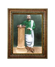 HiTech Sales Mahapurush Sri Sri Ramakrishna Paramahamsadeb Painting for Living Room, Home Decor, Bedroom, Office with PVC Frame & Front Face - Glass (10 x 8 in)