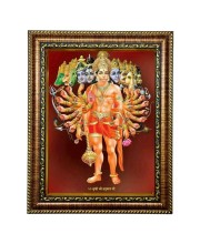 Hi Tech Sales Photo Frame 11 Mukhi Hanuman Ji for Office, Wall/Table, Study room & living room, gifts | PVC Frame & Front Face - Glass