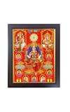 Hitech Sales Maa Lakshmi with Eight Avatars with Saraswati and Ganeshji Photo Frame for Pooja Room, Temple Decor, Home Decoration and Gift