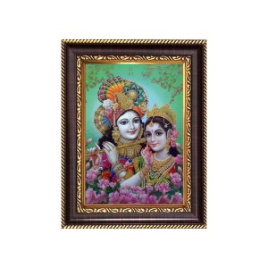 Sri krishana and Sri Radaha Digital Print Photo 10.7x12.7 inches - Vibrant Religious Wall Art for Home or Office Decor. Sri krishana and Sri Radaha Digital Print Photo 10.7x12.7 inches - Vibrant Religious Wall Art for Home or Office Decor.