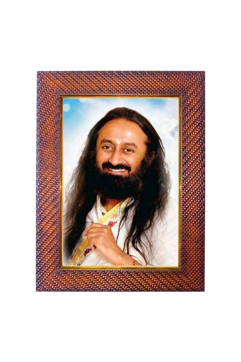 Sri Sri Ravi Shankar Photo Frame 10x14 Inch Religious Wall & Table Decor Frame | Sri Sri Ravi Shankar Spiritual Photo Frame For Home, Temple & Office | Decorative Hindu God & Goddess Frame (Pack O