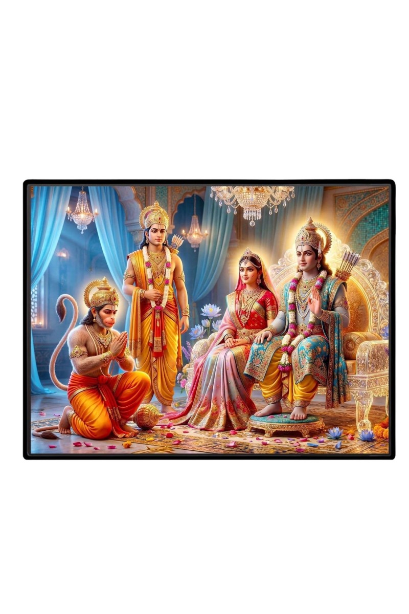 Lord RamSiya Laminated Photo - 9x11 Inches, Divine Blessings For Home & Office And Temple Decoration (F16094)