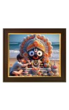 HItech Sales Maa Kali Goddess Kali MahaKali Religious Photo With Golden Frame & Acrylic Sheet Glass For Wall Hanging/Gift/Temple/Puja Room/Home Decor & Worship, size 10x12 inch